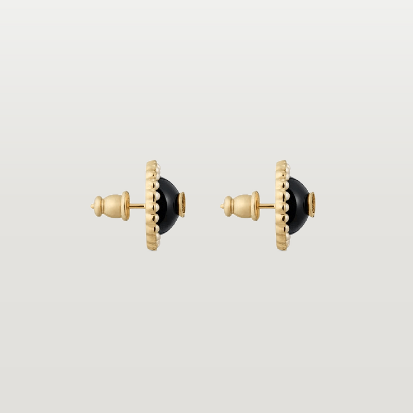 Petit CD Stud Earrings With Glass