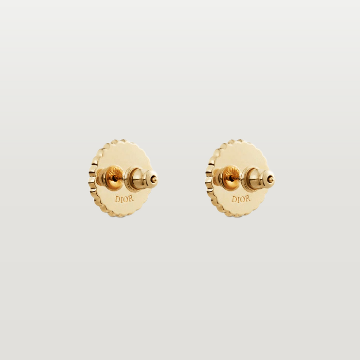 Petit CD Stud Earrings With Glass