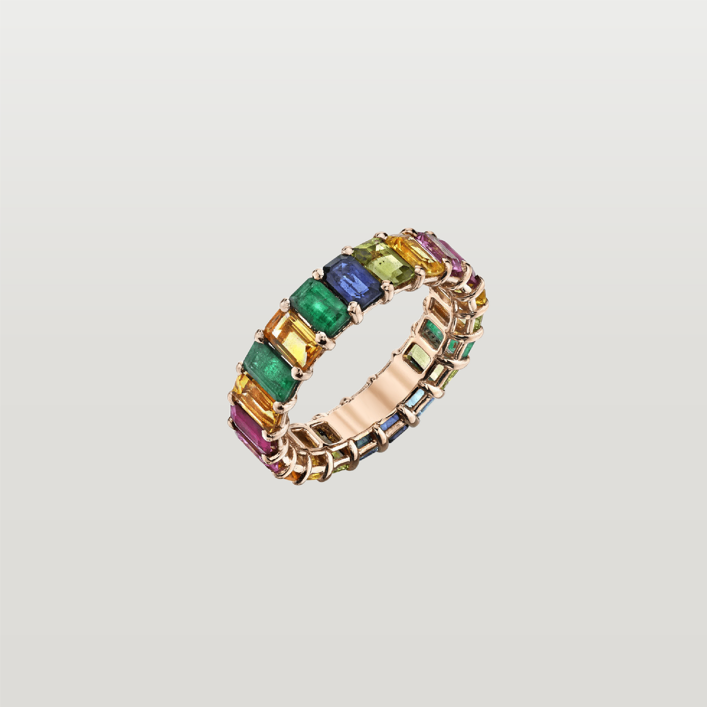 Ready To Ship Rainbow Eternity Band