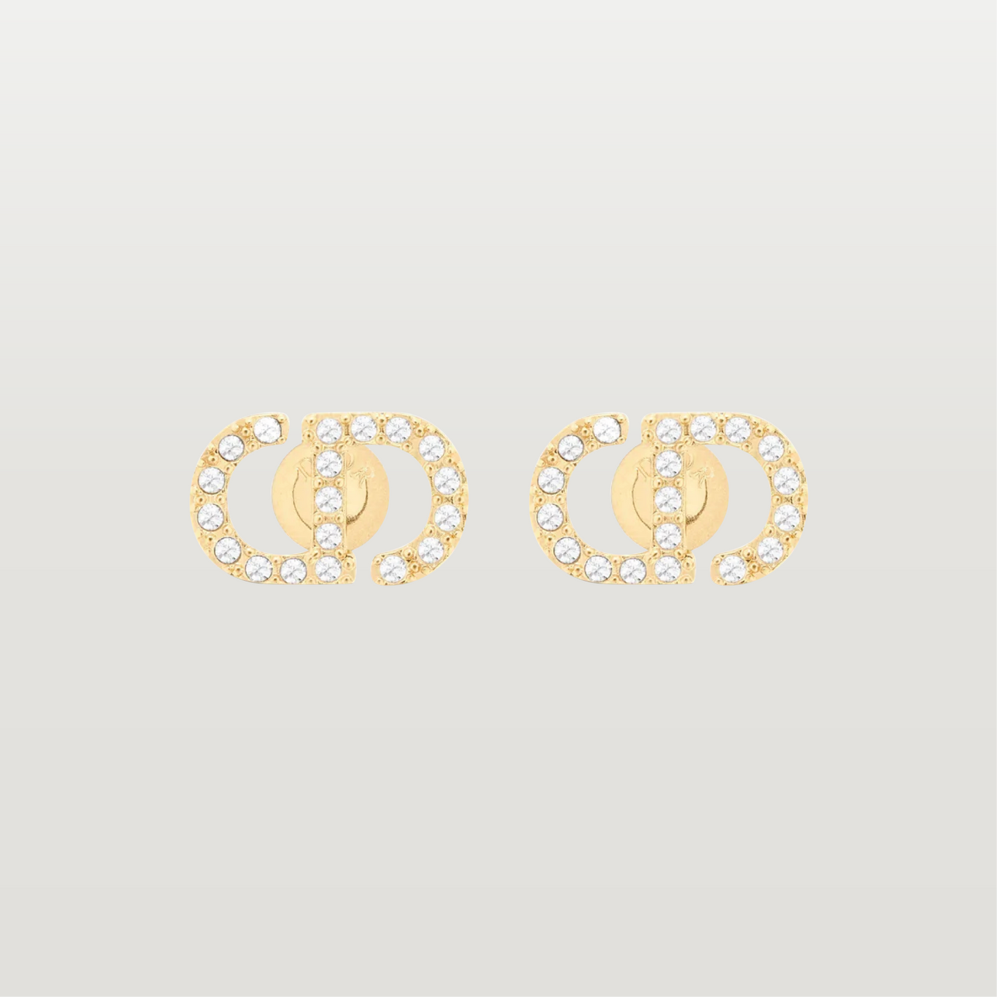 Silver and Gold Petit CD Mini Stud Earrings