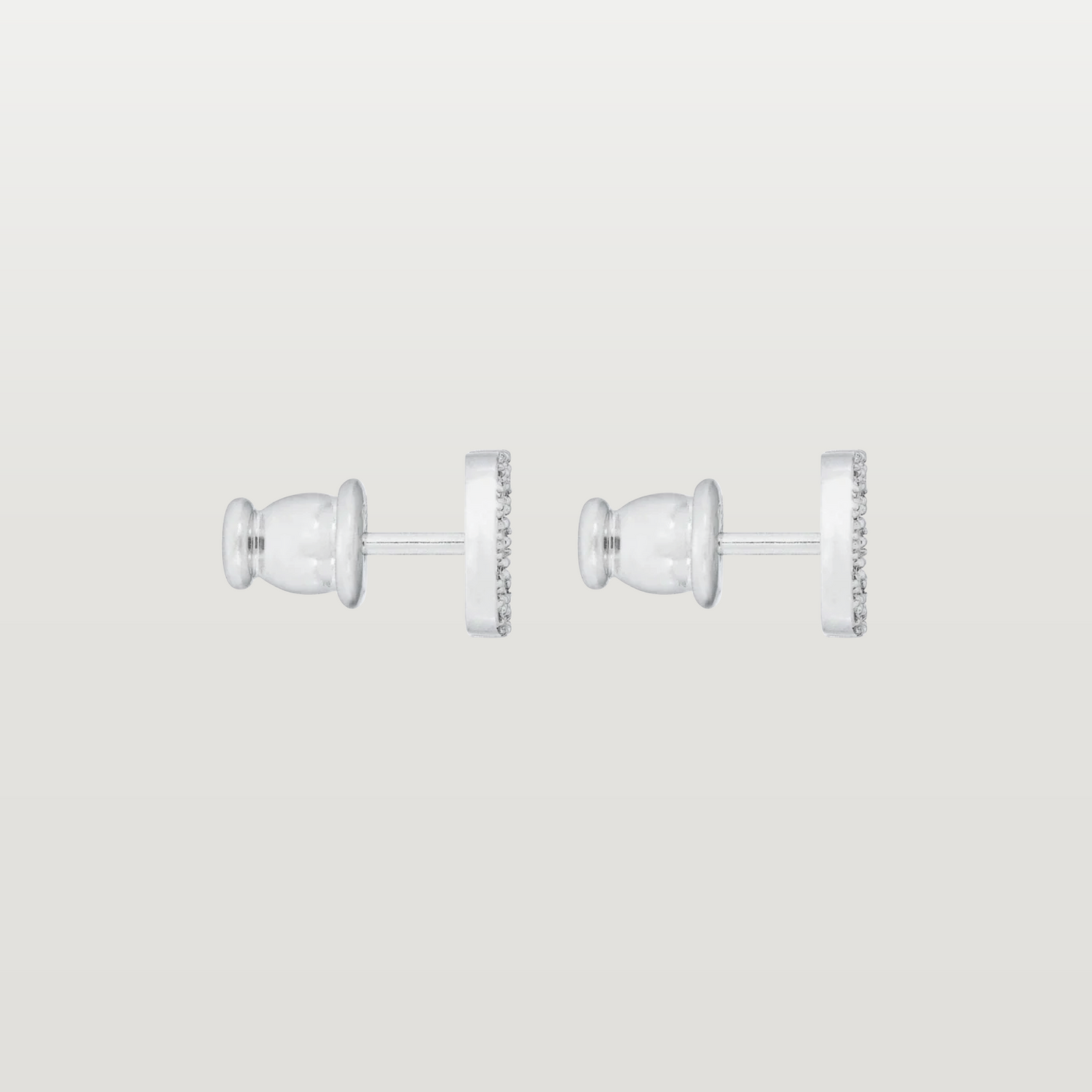 Silver and Gold Petit CD Mini Stud Earrings