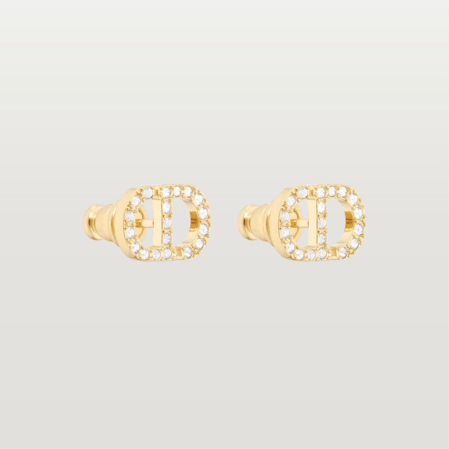 Silver and Gold Petit CD Mini Stud Earrings