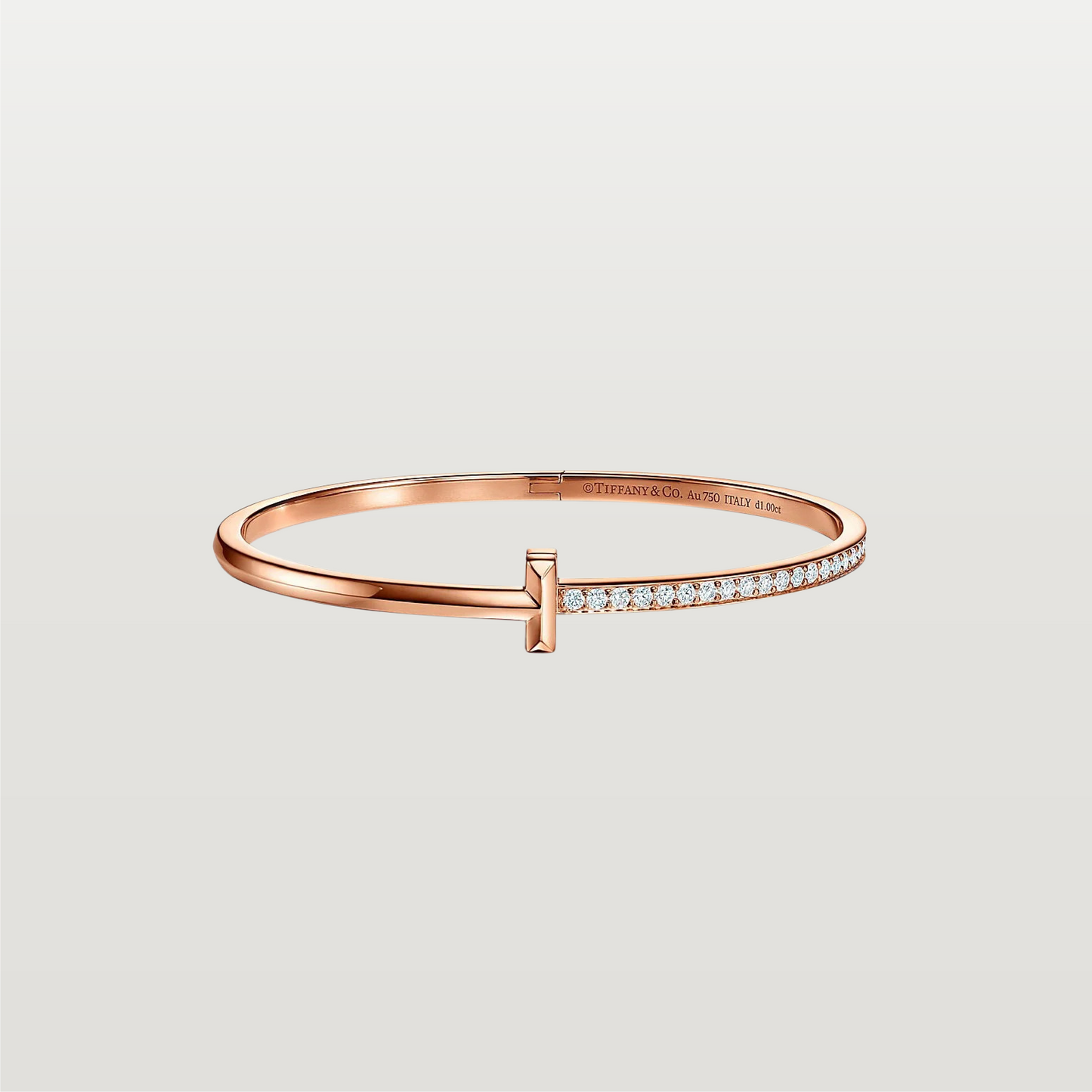T1 Narrow Diamond Hinged Bracelet