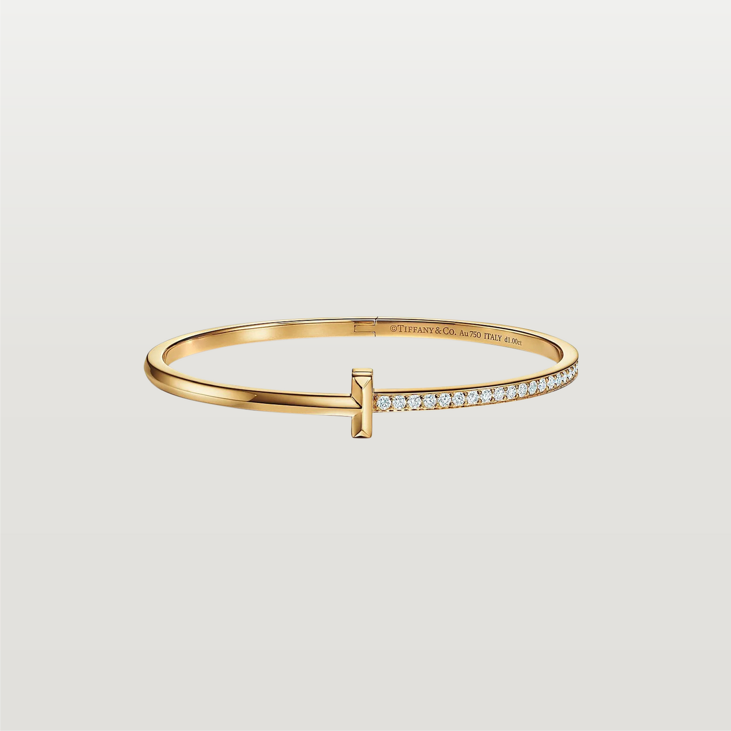 T1 Narrow Diamond Hinged Bracelet