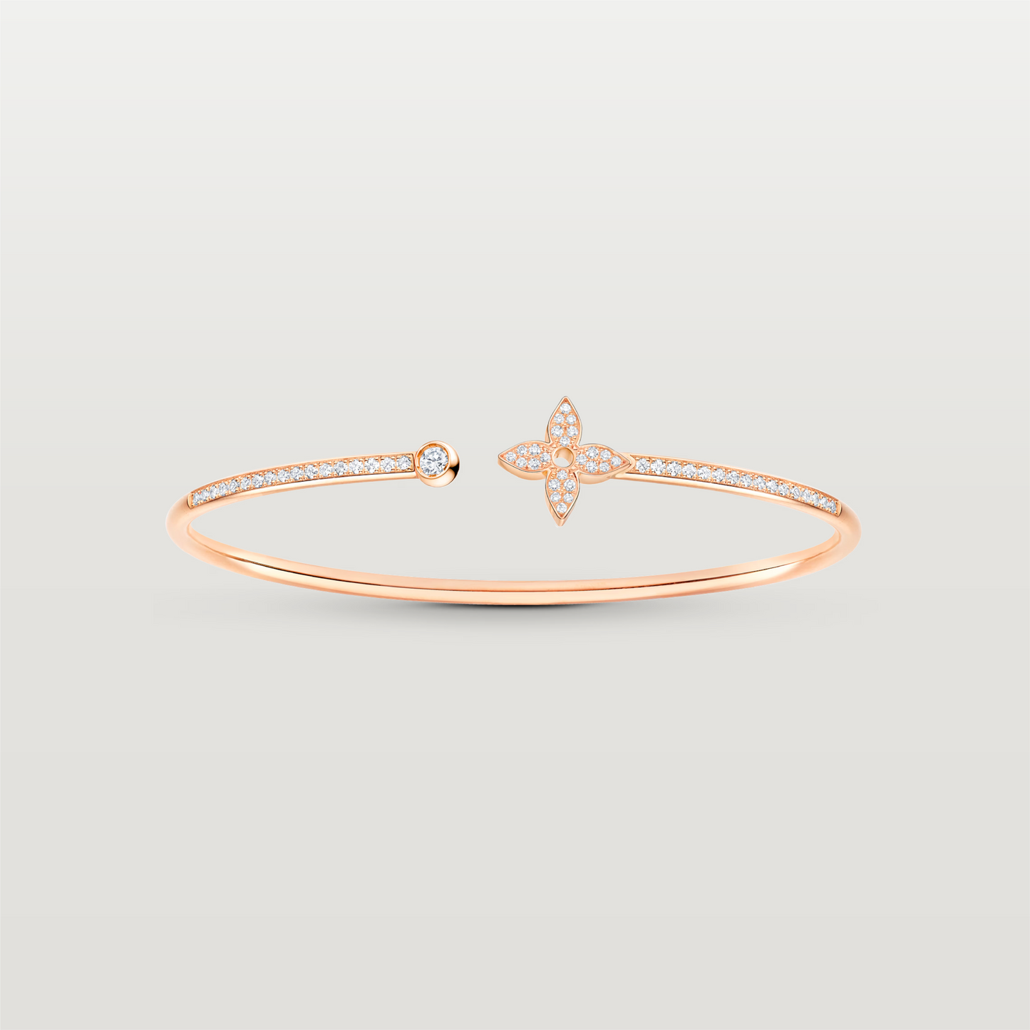 Idylle Blossom Twist Bracelet With Diamonds, Rose Gold