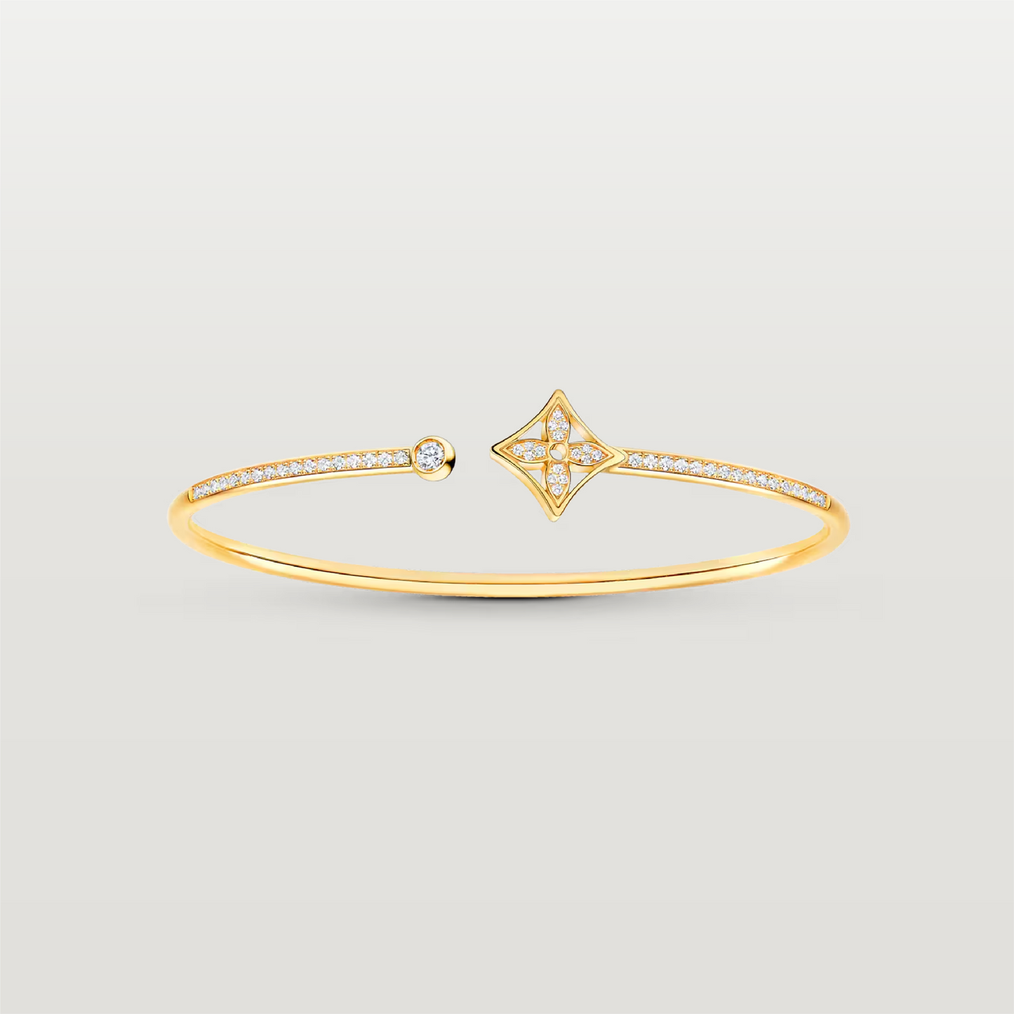 Idylle Blossom Twist Bracelet With Diamonds, Gold