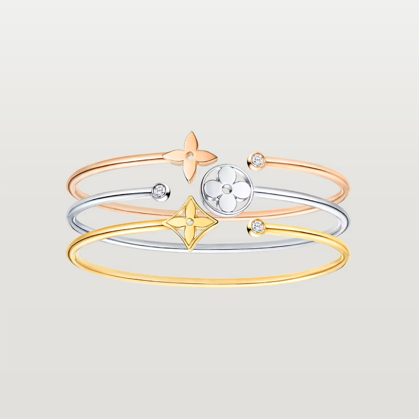 Idylle Blossom Twist Bracelet, Silver