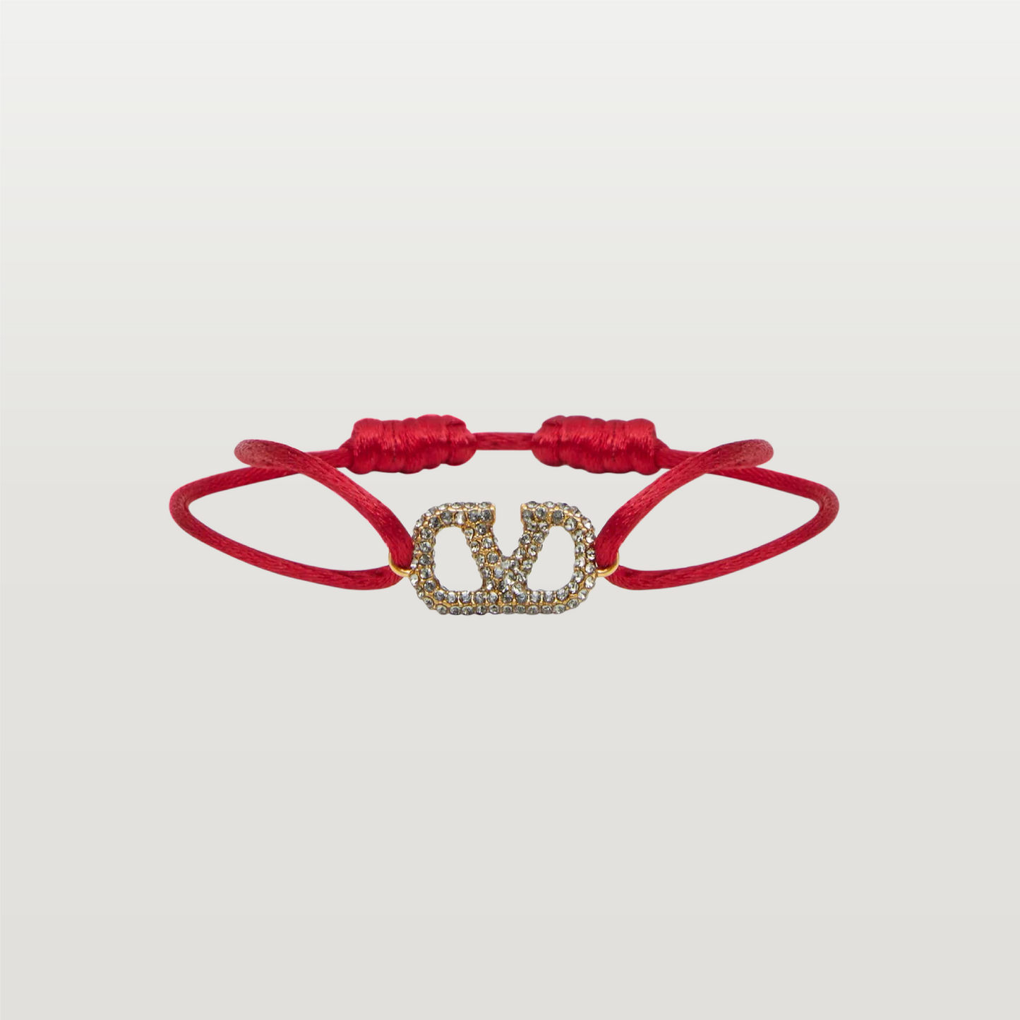 Vlogo Signature Bracelet In Cotton And Crystals