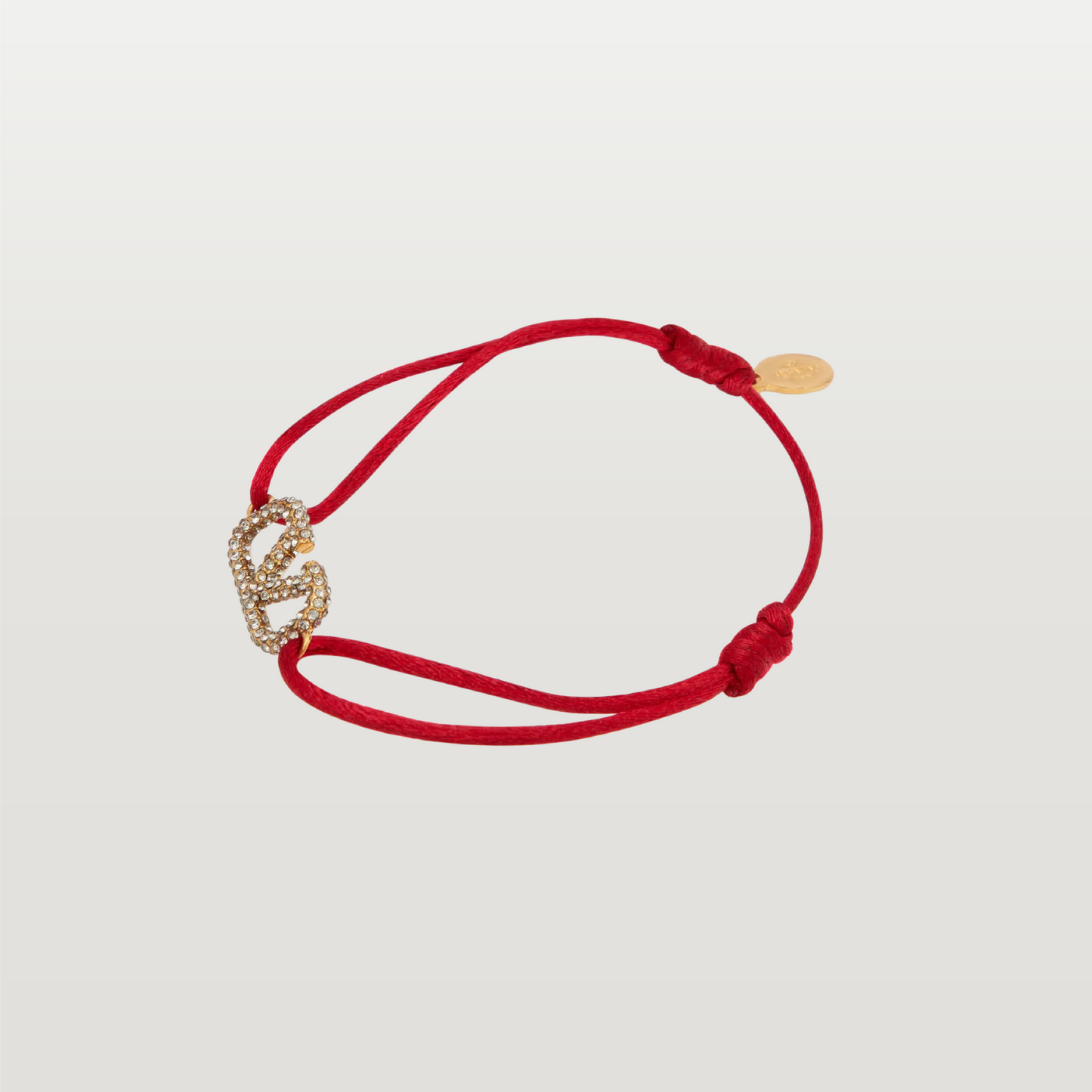 Vlogo Signature Bracelet In Cotton And Crystals