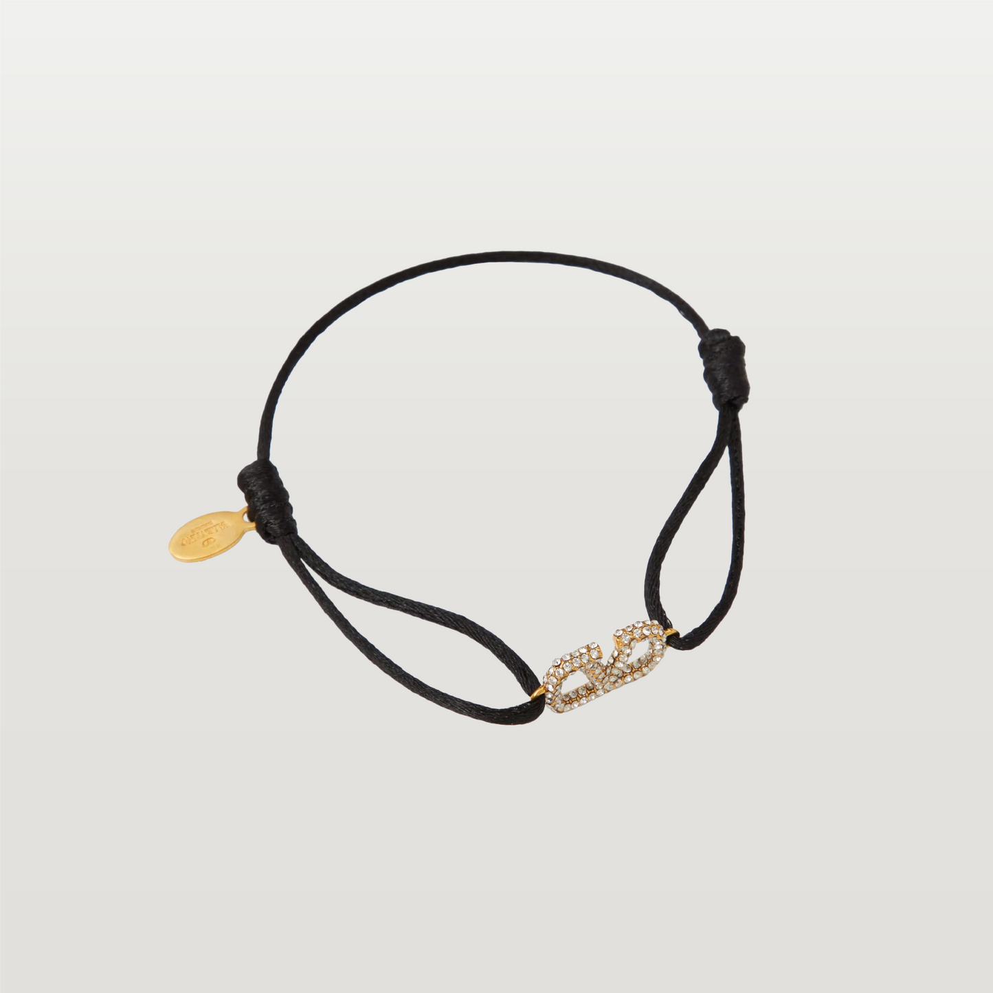 Vlogo Signature Bracelet In Cotton And Crystals