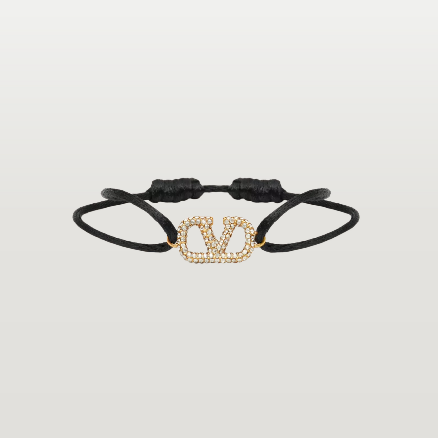 Vlogo Signature Bracelet In Cotton And Crystals
