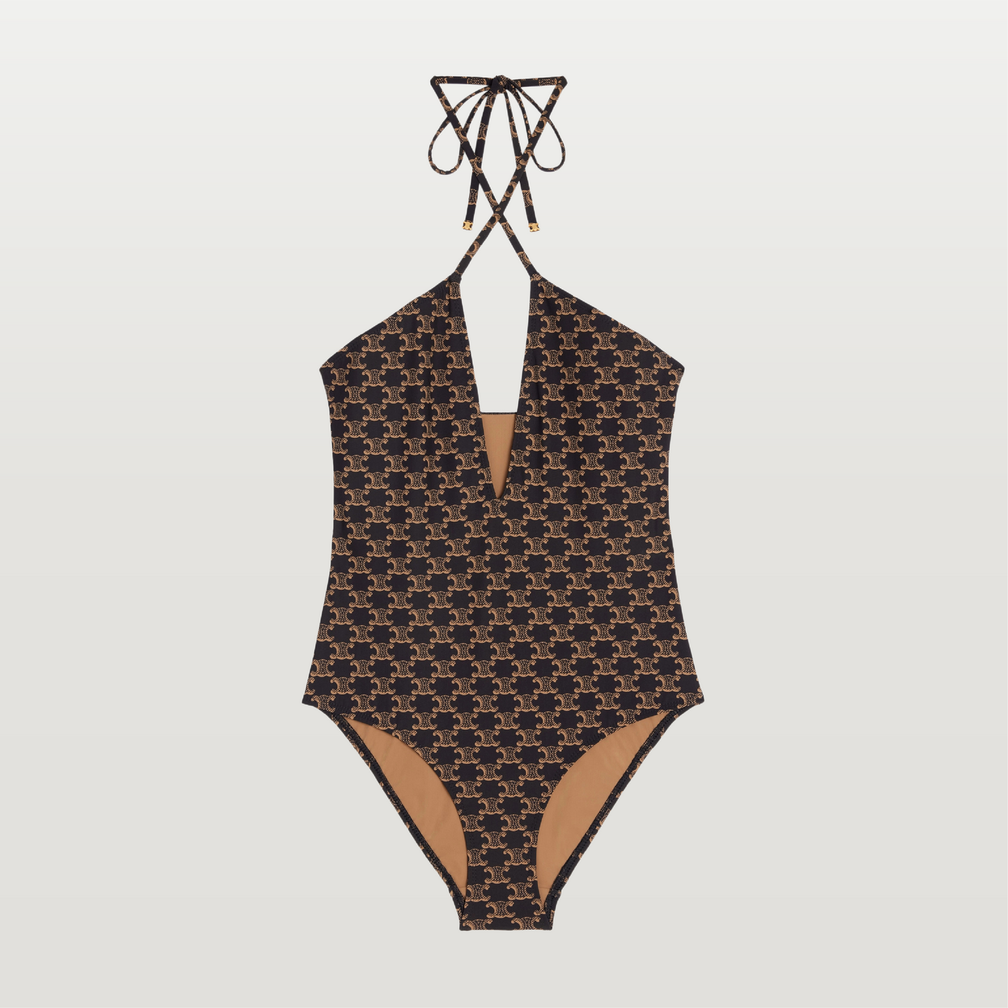One Piece Swimsuit In Monogram Jersey Toffee