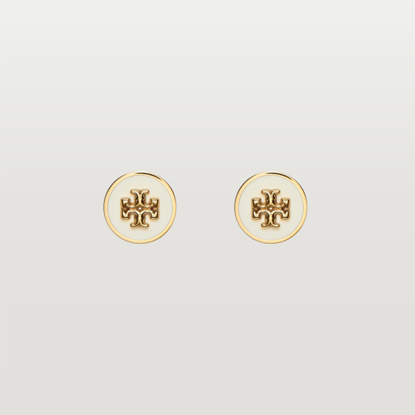 Kira Enamel Circle-Stud Earrings