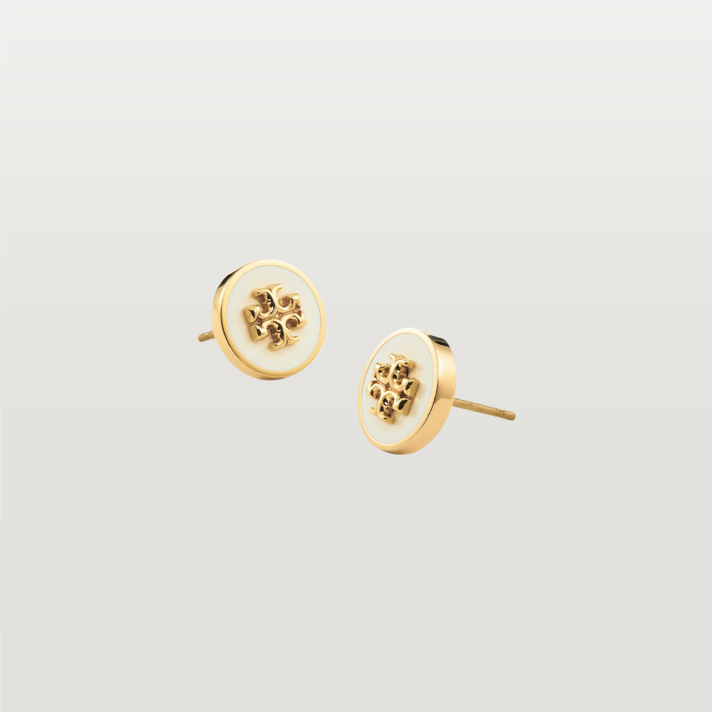 Kira Enamel Circle-Stud Earrings