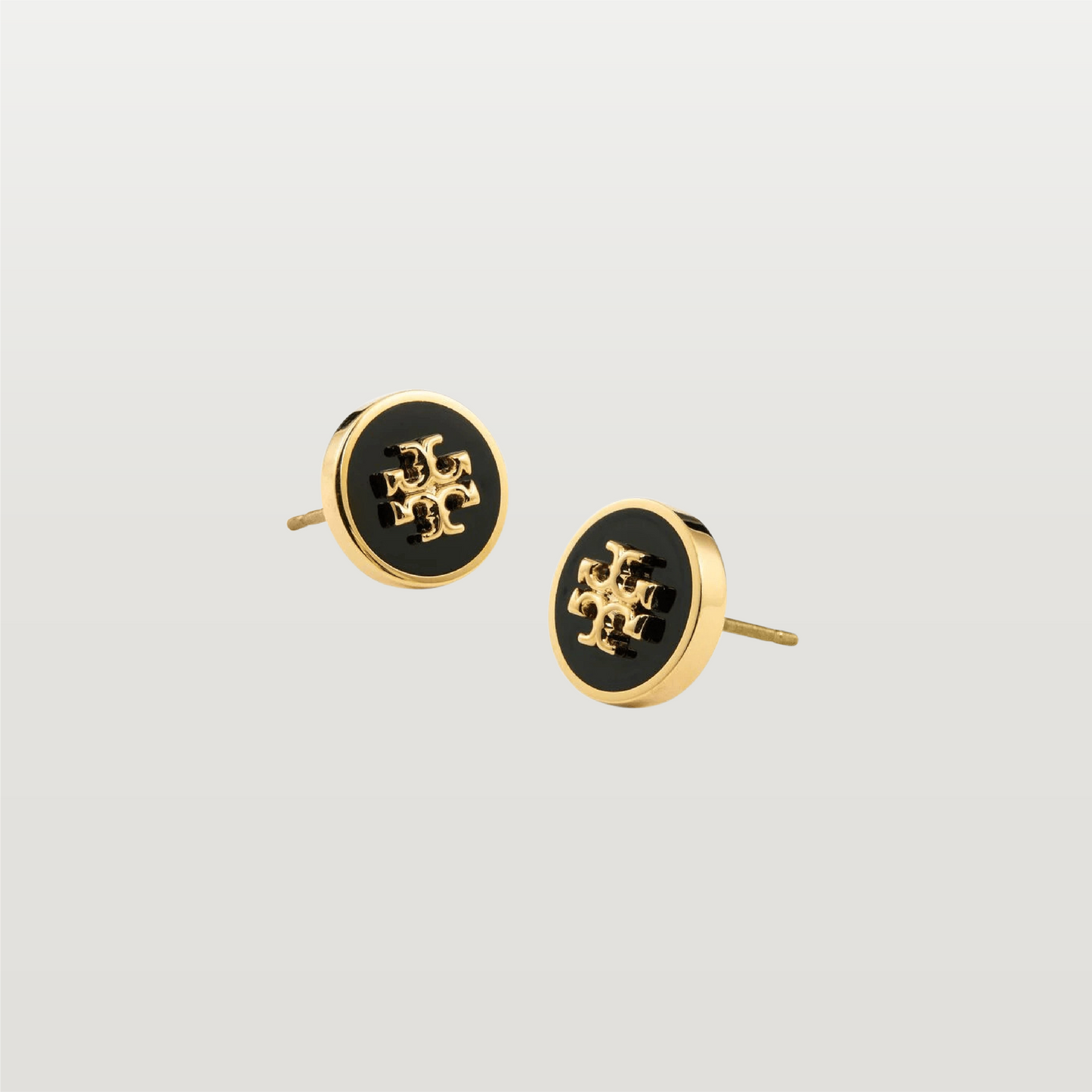 Kira Enamel Circle-Stud Earrings