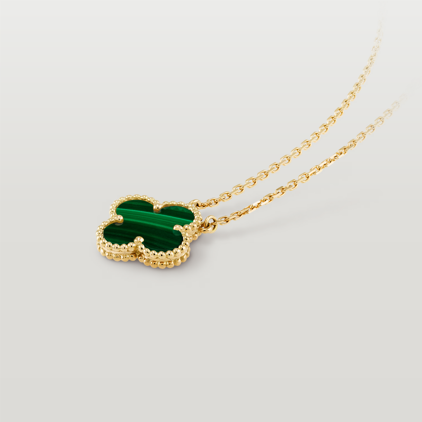 Vintage Alhambra Pendant, Malachite