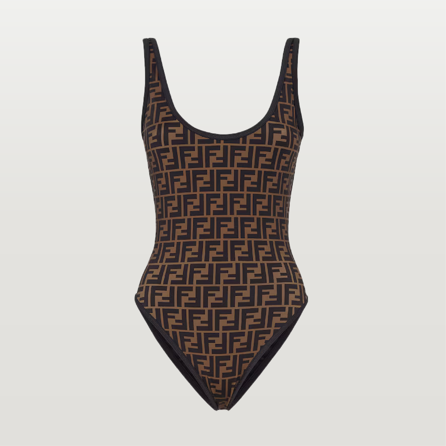 Brown Lycra Reversible Swimsuit