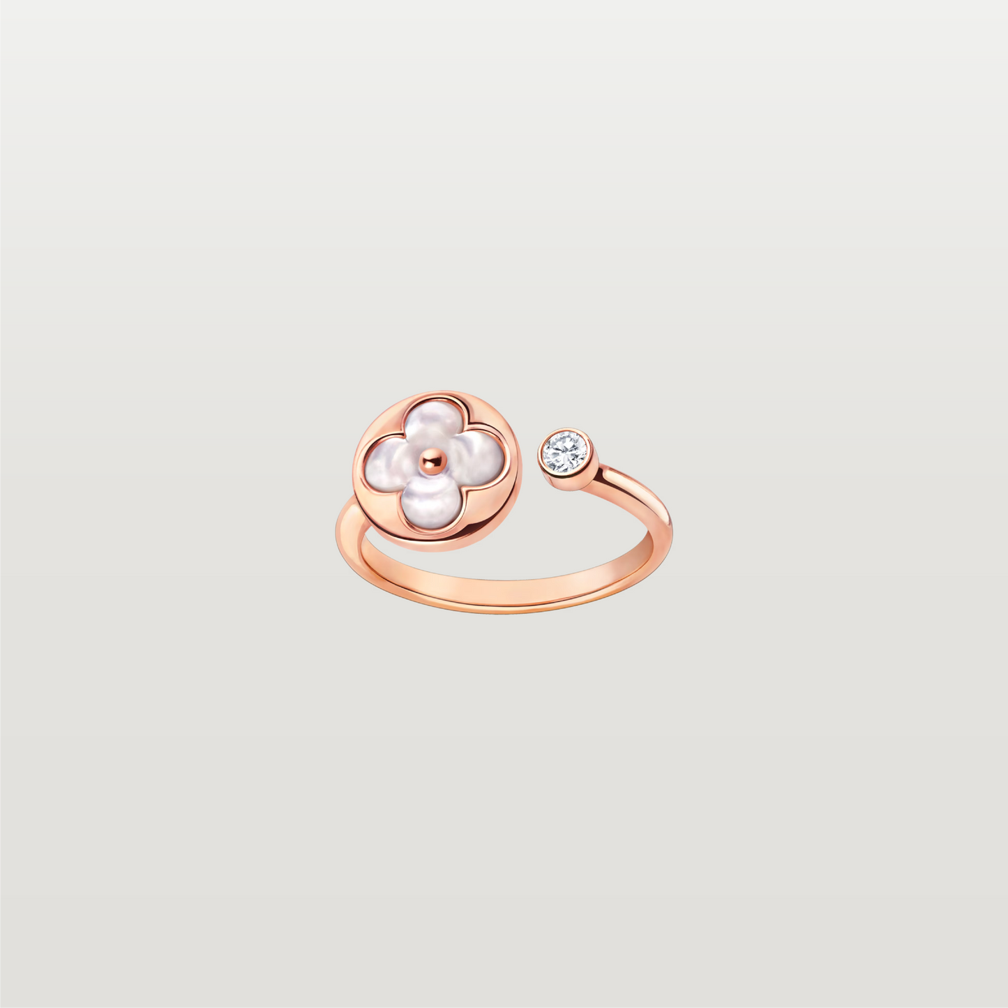 Color Blossom Mini Sun Ring, Rose Gold
