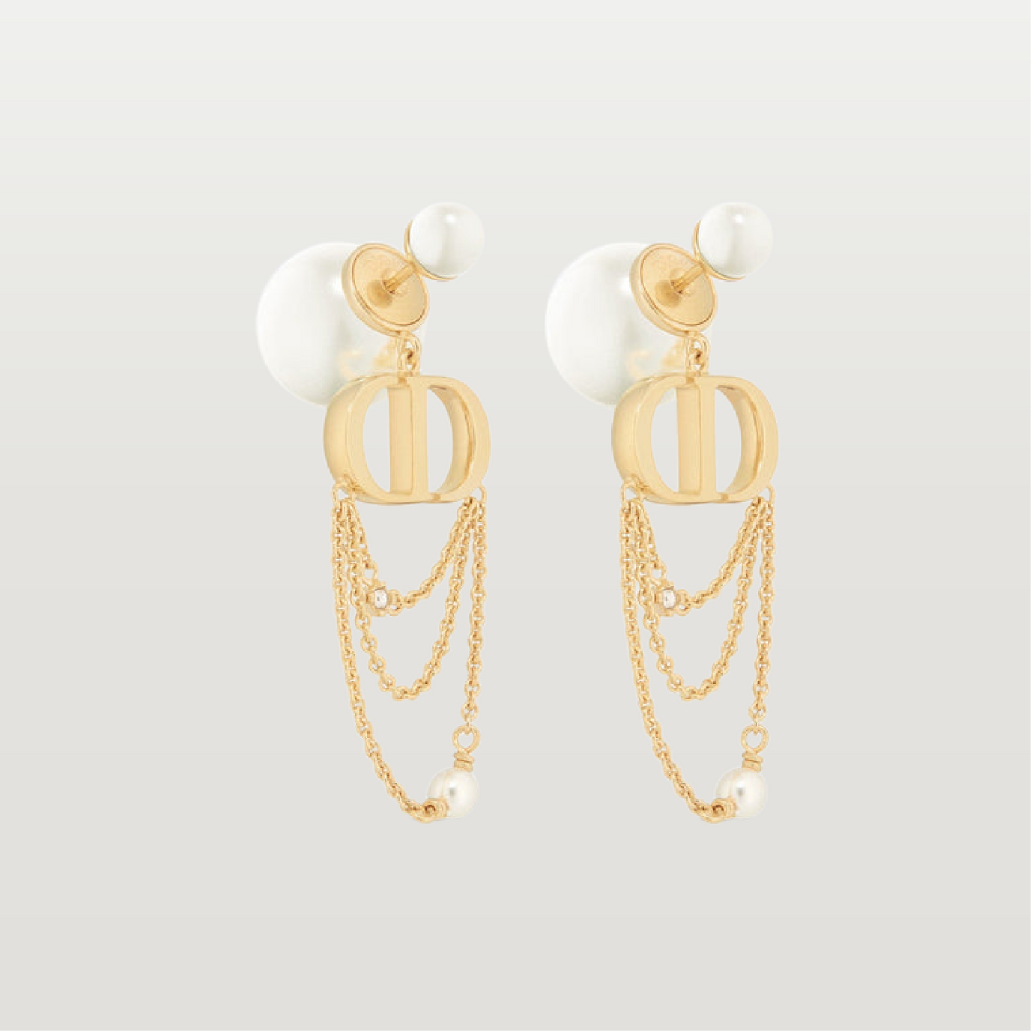 Tribales Earrings With Pearls and Silver-Tone Crystals