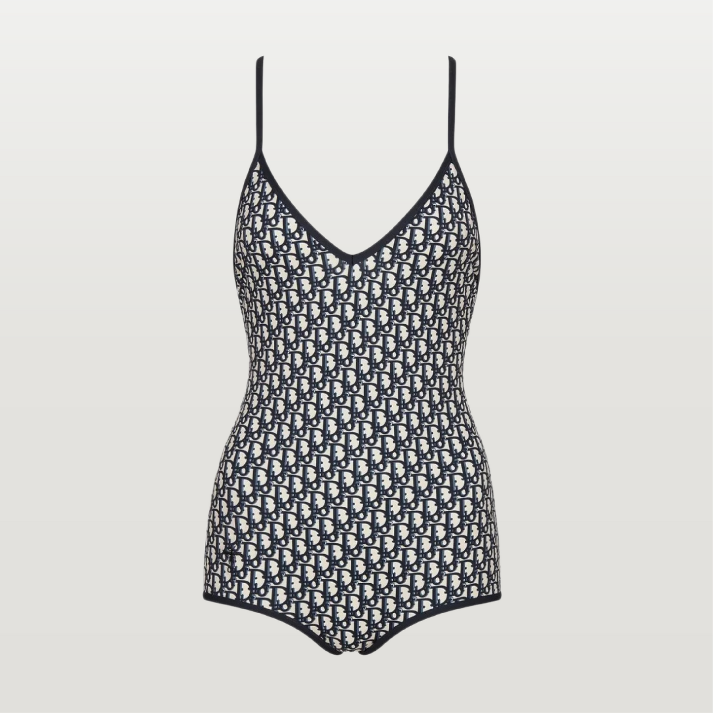One Piece Blue Oblique Swimsuit