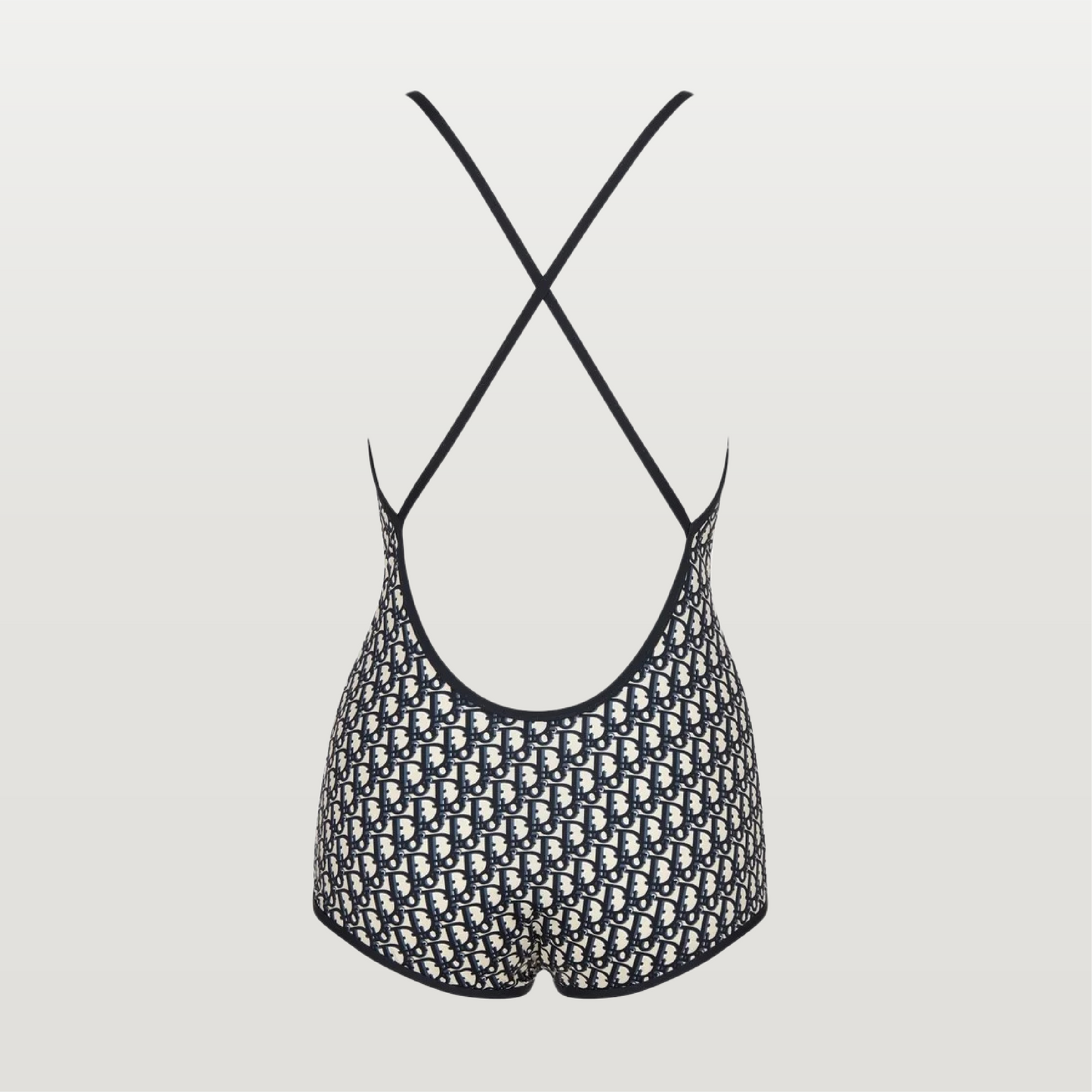 One Piece Blue Oblique Swimsuit