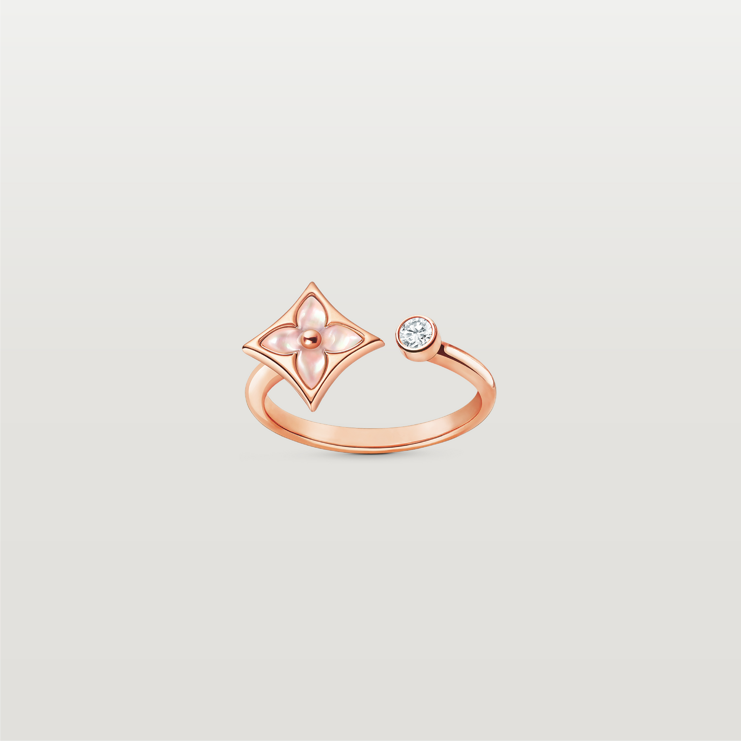 Color Blossom Mini Star Ring, Rose Gold